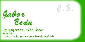 gabor beda business card